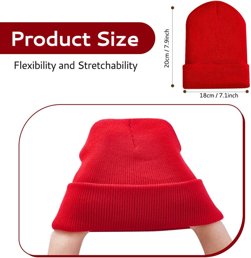Dfqsofd Beanie for Men Women, Knitted Hats for Women Soft Warm Winter Hat Unisex Cuffed Beanie Skully Cap for Cold Weather - Image 2
